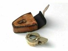 Nautical Brass Sundial Pocket Compass With Leather Case Vintage Gift Handmade