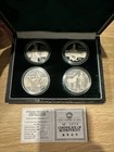 1984 China 5 Yuan Silver Proof Historical Figures 4 Coin Set Box Coa