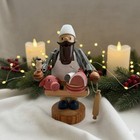 Kwo Erzgebirgische Volskunst Germany Incense Smoker Wooden Butcher Meat Salesman