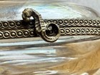 Fine French Crystal Bivalve Mollusk Gilt Seahorse Clasp Jewelry Trinket Box