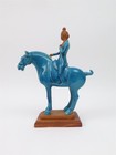 Reproduction 20th Century Chinese Tang Dynasty Horse   Rider Statue 17 5  X 13 