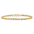 10k Yellow Gold 2 8mm Semi-solid Rope Chain Anklet 9  For Women 1 44gm