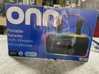 Onn  Portable Karaoke System Wireless Microphones Bluetooth Rechargeable Black