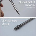 Fishing Gaff Hook 8mm Stainless Steel Barbed Tip Big Game Offshore Sea Fish Gig