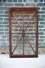 Vintage Antique Queen Anne Victorian Window Sash Chippy Paint Wood Architectural