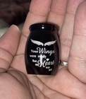 Blue Steel Mini Memorial Cremation Keepsake Urn For Pet Dogs Cats Ashes Small