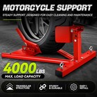 15-21 In 4000lbs Capacity Red Adjustable Support Upright Wheel Chocks For Motor