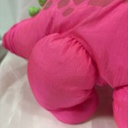 Vintage Fisher Price 1992 Puffalumps Dino Roar 20  Plush Pink Triceratops Rare