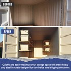 4pcs Cargo Shipping Container Shelving Shelf Brackets Powder Coated Universal