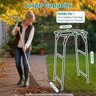 Us Stock Foldable Trash Bag Holder Stand Outdoor Leaf Bag Yard Lawn Rustproof