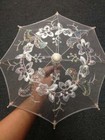 Vintage Inspired Lace Embroidered Parasol Umbrella  Wall Deco   Bride Parasol 8 