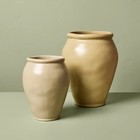 10  Smooth Ceramic Urn Vase Tan - Hearth   Hand With Magnolia