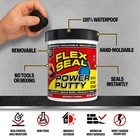 Flex Seal Power Putty  Moldable Waterproof Rubberized Sealant  8 Oz  Gray