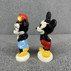 Vintage Disney Mickey Mouse Minnie Treasure Craft Ceramic Salt Pepper Shakers Se