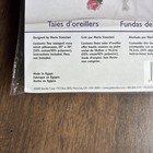 Bucilla Pillowcase Pair Roses   Lace Stamped Cross Stitch 65327 New Sealed