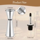 1 Pcs Jigger For Bartending With 2 Pourers  2 Oz 1 Oz  Stainless Steel 
