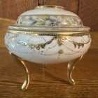 Antique Nippon Hand Painted Hair Receiver porcelain 5 