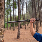 Custom Handmade Carbon Steel Blade Tactical Viking Sword   Hunting Sword Camping