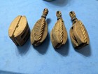 Vintage Antique 3 Inch Wooden Ship Pulley Block  Nautical Decor Set Of 4