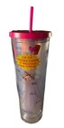 New Starbucks Venti Tumbler Travel Cup Pink Lid Custom Stickers Rare Htf 2017    