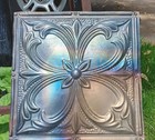 Sale Antique Iridescent Victorian Ceiling Tin Tile Fleur De Li  Flowers Shabby