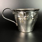 Antique Art Nouveau Cup Wmf Silver Plated Clover