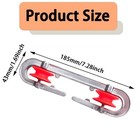 2 Pack Clothesline Spreader  Plastic Aluminum 185   43mm  Silver