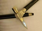 Vintage Axe Hammer Head Victorian Handle Walking Stick Cane For Gift
