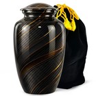 Carbon Fiber Cremation Urn Set For Human Ashes  10 Inches Ship Fedex