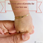 Newborn Baby childrens Boys girls Gold Filled Bracelet  Pulsera Para Bebe Ni  as 