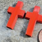 Beautiful Super Red Rosarita Red Cross Shape Cabochon For Silversmiths 