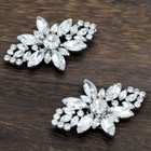 2pcs Shniy Rhinestones Wedding Shoe Clips Crystal Flower Party Shone Buckles