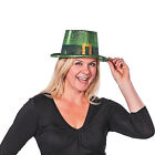 Green Glitter Leprechaun Top Hats - Apparel Accessories - 12 Pieces