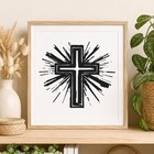 Cross Radiating Large Reusable Wall Stencil For Painting Diy Home Decor Template