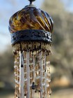 Vintage Boho Tortoise Amber Beaded Wind Chime Gift For Collectors
