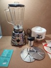 Vintage 1950   s Osterizer Super Deluxe Blender With Juicer Model 403 Chrome Works