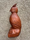 Vintage Hand Carved Wooden Owl Sculpture Signed    ken Ward 83   