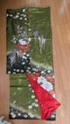 Kimono Furisode Olive Green Floral Embroidery