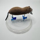 Vintage Heddon Meadow Mouse Leather Tail Wood Fishing Lure