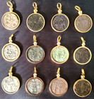 1 Large Genuine Ancient Roman Coin Budget Pendant Necklace Gold Tone color Bezel