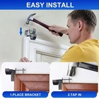 12pcs Curtain Pole Bracket No Drill Alloy Curtain Rod Holder Wooden Window Frame