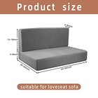 Sfcddtlg Rv Dinette Cushion Covers - Grey Stretch Dinette Seat Covers - 