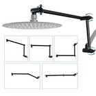 Imbremy 16 Inch Shower Head Extension Arm  Solid Brass Height Angle Adjustable