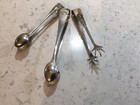 Three Silver Plate Sugar Tongs C 1890-1930  Art Nouveau And Art Deco