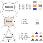 Waterproof Sun Shade Sail Patio Awning Outdoor Garden Pool Canopy Shelter Cover