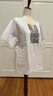 Mexican Blouse With 100   Hand Embroidered  Artisan Top  Boho  Hippie  Hand Made