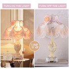 Vintage Pink Table Lamp victorian Style Table Lamp With Lace princess Bedside   