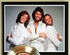 Bee Gees 45 Gold Plated Record Display On An Open Air Wood Plaque  02