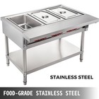 Food Warmer Bain Marie Steam Table Steamer Commercial Electric Wet Heat 3 Pan