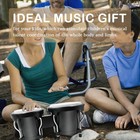 4 And 5 Inch Transparent Bongo Drum Set With Tuning Wrench Black